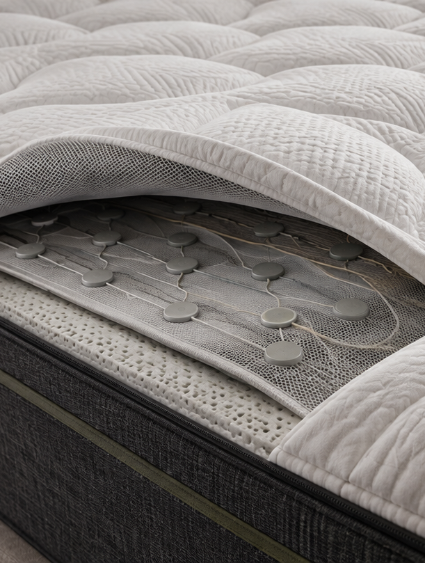 Smart mattress sensor detail for sleep monitoring